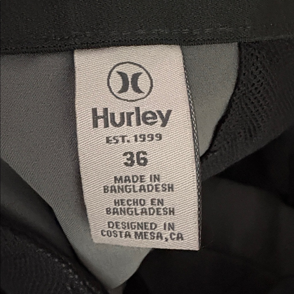 Hurley NWT Charcoal Casual Hybrid Walkshort Size 36 - Picture 11 of 13